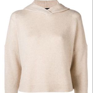 Theory Cashmere Crop Hoodie in S